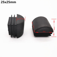 Embout de tube carré bombé noir en plastique, capuchon d'extrémité de tuyau arqué, anti-rouille, protection de sol pour rack et cadre de fitness, fabriqué en Chine