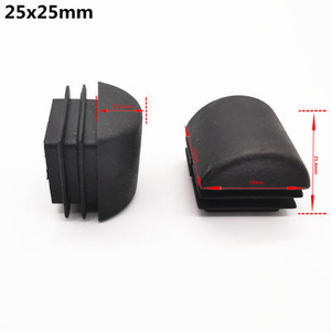 Black Domed Square Tube Plug <b>Plastic</b> Arched Pipe End Cap Anti Rust Floor Protector for Rack & Fitness Frame, Made in China - Product Image 4