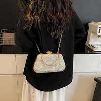 Sacs à main tendance, nouvelle mode européenne, sac de soirée à paillettes pour femme, sac à bandoulière à chaîne, sac messager
