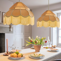 Lustre à pampilles de style vintage français pour restaurant, chambre à coucher, îlot de cuisine, bar, luminaire décoratif