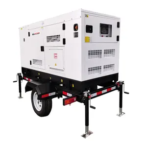 Chinese Supplier Customized Silent 110KW 110KVA Mobile Trailer 2 Wheels Diesel Generator Set With Competitive Price