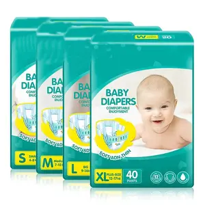 Pañales desechables de tela no tejida suave y transpirable absorbentes Pañales secos para bebés y niños