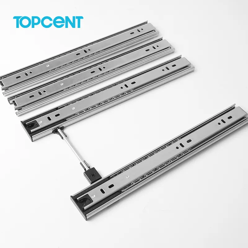 TOPCENT New Arrival Drawer glide parts undermount interlock slide or anti tilt drawer slides sliders for drawers