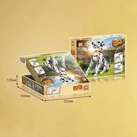 DK7075 Modelo de Perro Dálmata 3 en 1, 1869 Piezas, Figura de Mascota con Articulaciones Móviles, Coleccionable de Escritorio, Juego de Bloques de Construcción para Armar
