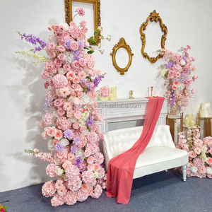 Arche florale promise toile de fond Arrangements floraux de mariage arc de fleurs artificielles pour la décoration de mariage - Product Image 2
