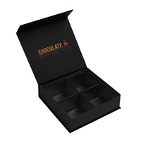 Boîte cadeau de chocolat de luxe haut de gamme en gros, Saint-Valentin, emballage en papier rigide personnalisé, écologique, gaufrage, éponge