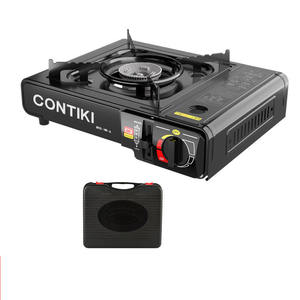 Réchaud à gaz portable Contiki B02-155-A avec allumage, pour usage en camping en extérieur, noir - Product Image 5
