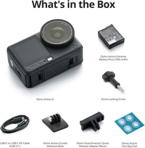 Cámara de Acción Osmo Action 6 Combo Estándar, Sensor Cuadrado 1/1.1, Apertura Variable F/2.0 F/4.0, Resistente al Frío, 4 Horas, Hecho en China - Product Image 5