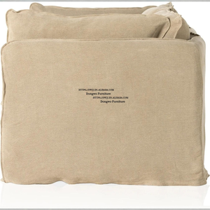 Divano Sezionale a 3 Posti in Tessuto di Lino <span class=keywords><strong>Stile</strong></span> Americano <span class=keywords><strong>Moderno</strong></span> per Hotel Resort, Case Vacanza, Ville e Arredamento Soggiorno - Product Image 3