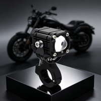 Phare auxiliaire de moto JHS, mini projecteur LED, faisceau haut/bas, lumière stroboscopique, coque en alliage d'aluminium, universel, direct usine