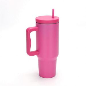 Taza de café con diamantes de imitación multicolor, vaso de viaje con asa y pajita H1.0, envoltura completa, taza con mango de 40Oz con incrustaciones de diamantes - Product Image 4