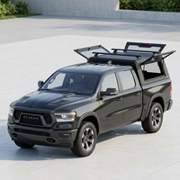 Kap Truk Aluminium Langsung dari Pabrik untuk RAM 1500 2021 2022 6.4FT dengan Jendela Samping Kaca Geser Besar