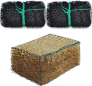 2 buah jaring bal besar hitam 5mm jaring jerami persegi tebal 47x20x20 inci keseluruhan tas jerami pengumpan lambat untuk umpan plastik pertanian kuda - Product Image 2