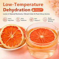 Tranches de pamplemousse séchées naturelles de qualité supérieure, grandes tranches de pamplemousse déshydratées pour les thés aux fruits, les cocktails et la décoration