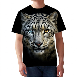 T-shirt pour homme OEM personnalisé avec impression et broderie de qualité supérieure, coton peigné de haute qualité, épaules tombantes, coupe ample, taille plus, style décontracté - Product Image 1