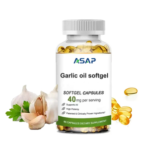 Cápsula blanda de aceite de ajo negro Halal OEM 500mg 1000mg suplemento a granel Veg aceite de ajo Softgel - Product Image 1