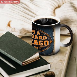 Mug en céramique noire givrée 11oz, tasse à sublimation changeant de couleur à la chaleur, pour cadeau de fête ou de célébration - Product Image 3