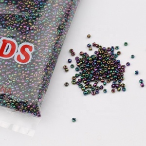 Werksverkauf Hochwertige galvani sierte Metall farbe Glass amen perlen 2mm 450g Packung Samen perlen für die Herstellung von <span class=keywords><strong>Diy</strong></span>-Schmuck - Product Image 5