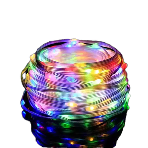 APP Smart 10m Outdoor Waterproof LED Christmas Fairy <b>String</b> <b>Lights</b> with USB Smart Remote Control RGB Leather Cord - Product Image 1