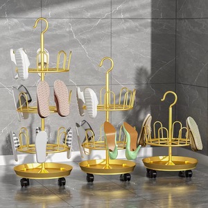 Zapatero giratorio de varias capas con ruedas, organizador de almacenamiento para interiores y balcones, para 10-20 pares, diseño minimalista. - Product Image 1