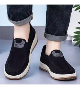 Zapatillas Casuales Nuevas para Hombre, Ligeras, de Corte Bajo, Cómodas, con Rayas, Suela Suave, Parte Superior de Malla, Suela de PVC, Primavera Invierno, para Papás - Product Image 6