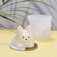 UNIMOULD Moule à gâteau en silicone pour Halloween en forme de chat, 1 pièce, antiadhésif, mignon, pour desserts, blanc, écologique