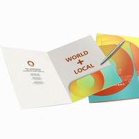 Brochure personnalisée en papier Manila A4, impression personnalisée du logo, recyclable, papier couché couleur CMYK, classement de documents de bureau, vente en gros