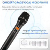 Système de microphone sans fil UHF TNH KM42 True Diversity, haute qualité, 2 canaux, microphones portatifs pour karaoké et spectacles sur scène