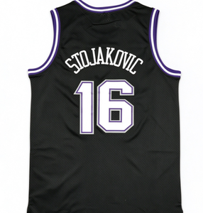 Maillot de basket-ball des Kings STOJAKOVIC # 16 WILLIAMS # 55 WEBBER # 4 uniformes de sport personnalisés sans manches en maille brodée 3D - Product Image 2
