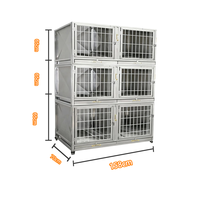 Cage d'Accueil Luxe Simple et Compacte en Acier Inoxydable Sur Mesure pour Chats et Chiens, Meilleure Vente, avec Niches Intégrées
