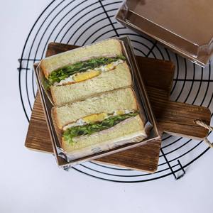 กล่องขนมสำหรับแซนวิชกล่องพลาสติกบรรจุภัณฑ์แบบทิรามิสุทำจากกระดาษแซนด์วิช - Product Image 3