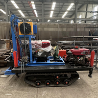Foreuse robuste sur chenilles de 22 CV à moteur diesel pour puits d'eau, avec pompe à engrenages, pour environnements difficiles et utilisation facile
