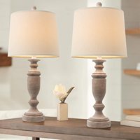 Abat-jour en lin gris antique lampe de table rétro pour salon chambre ou chevet Style Design moderne pour la lecture