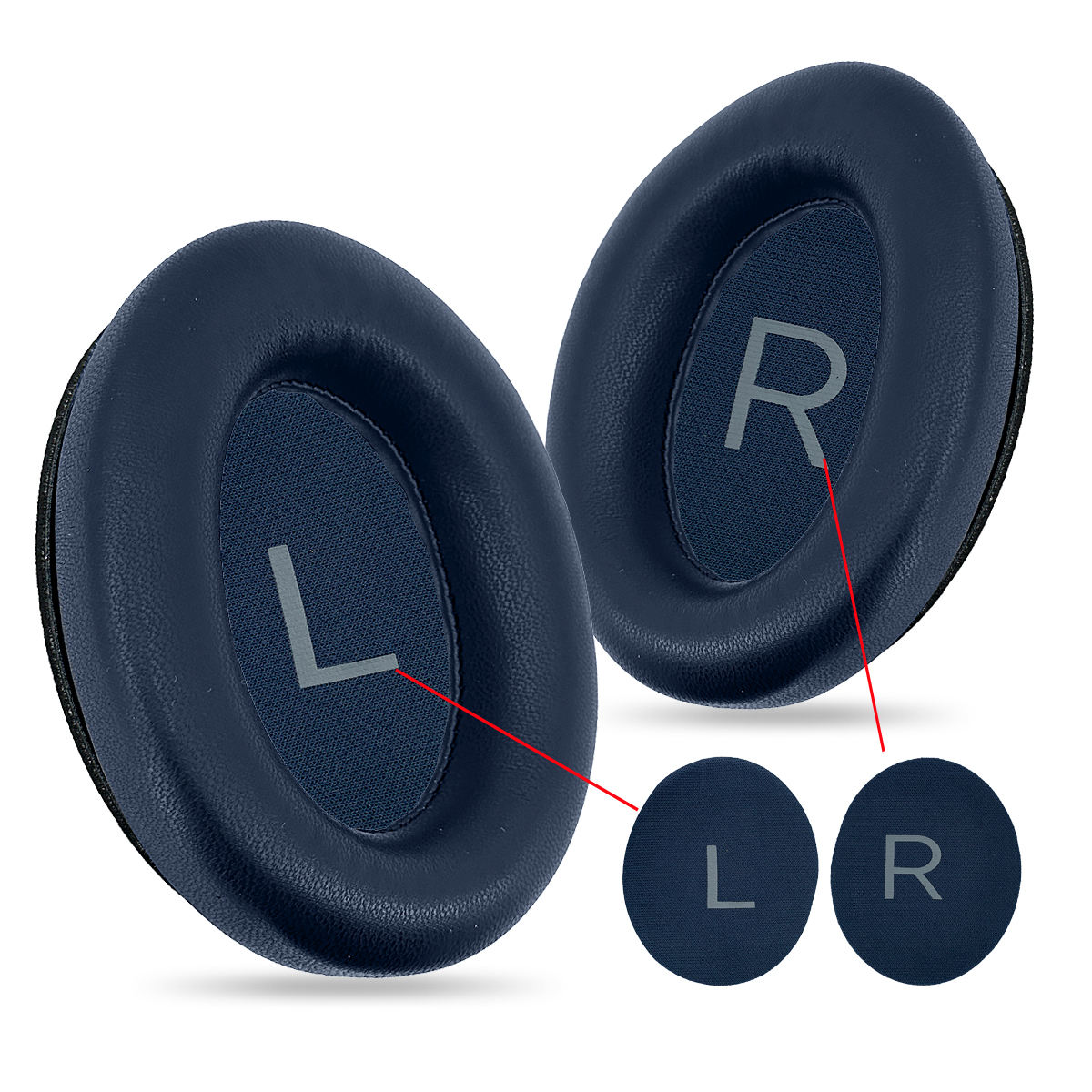 Coussinets d'oreille et couverture LR bleue