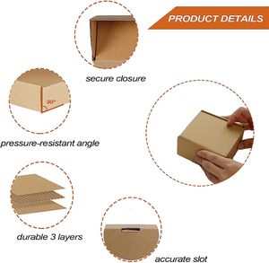 Cajas de Embalaje y Regalo Plegables de Cartón Corrugado Reciclable y Ecológico, Logotipos Personalizables, Opciones de Estampado Personalizado - Product Image 5