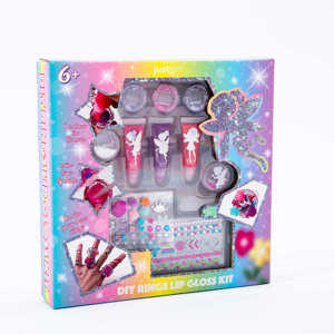 JUST GIRL-Kit de brillo de labios para niñas, anillo de marca privada a la moda, juguete para niños, maquillaje artesanal, conjunto de belleza - Product Image 1