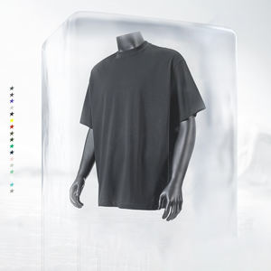 T-shirt en coton 100% tricoté surdimensionné personnalisé BES206, 230 g/m², lourd, style hip-hop, conçu pour les fabricants de vêtements - Product Image 1