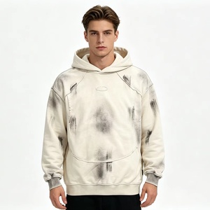<span class=keywords><strong>Sudadera</strong></span> con Capucha Vintage Estilo Americano, Diseño Creativo con Salpicaduras de Pintura, Unisex, Estilo Wasteland, Casual, Versátil, para Parejas - Product Image 1