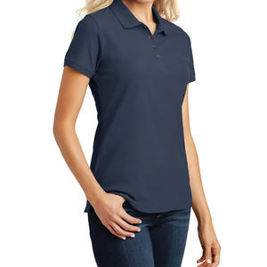 Polo de Mujer con Cuello Redondo, Mezcla de Algodón, Suave y Elástico, Manga Corta, Estilo Casual para Golf y Tenis, Ajuste Cómodo y Femenino - Product Image 5