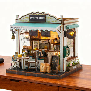 <span class=keywords><strong>Casa</strong></span> <span class=keywords><strong>de</strong></span> <span class=keywords><strong>Muñecas</strong></span> <span class=keywords><strong>en</strong></span> Miniatura, Cafetería, Rompecabezas 3D <span class=keywords><strong>de</strong></span> <span class=keywords><strong>Madera</strong></span> <span class=keywords><strong>para</strong></span> Armar, Juguete Educativo - Product Image 3