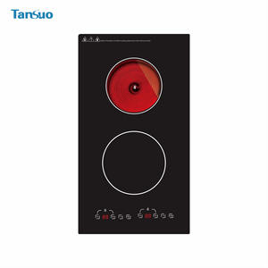 Cuisinière infrarouge en céramique <span class=keywords><strong>vitrocéramique</strong></span> 2 brûleurs 3500W, 2 zones de chauffe, <span class=keywords><strong>Domino</strong></span>, appareils de cuisine, ustensiles de cuisine - Product Image 2