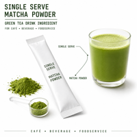 Poudre de thé vert matcha en portion individuelle pour boissons de café et services de restauration