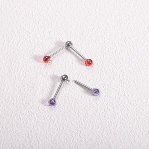 YW nuevo diseño G23 titanio dos vías bola móvil girar pendientes espiral cuerpo Piercing joyería 1, 6X14MM tamaño al por mayor - Product Image 4