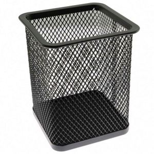 ที่ใส่ปากกา ที่เก็บของบนโต๊ะทำงาน แบบตาข่ายโลหะ สี่เหลี่ยม - Product Image 2