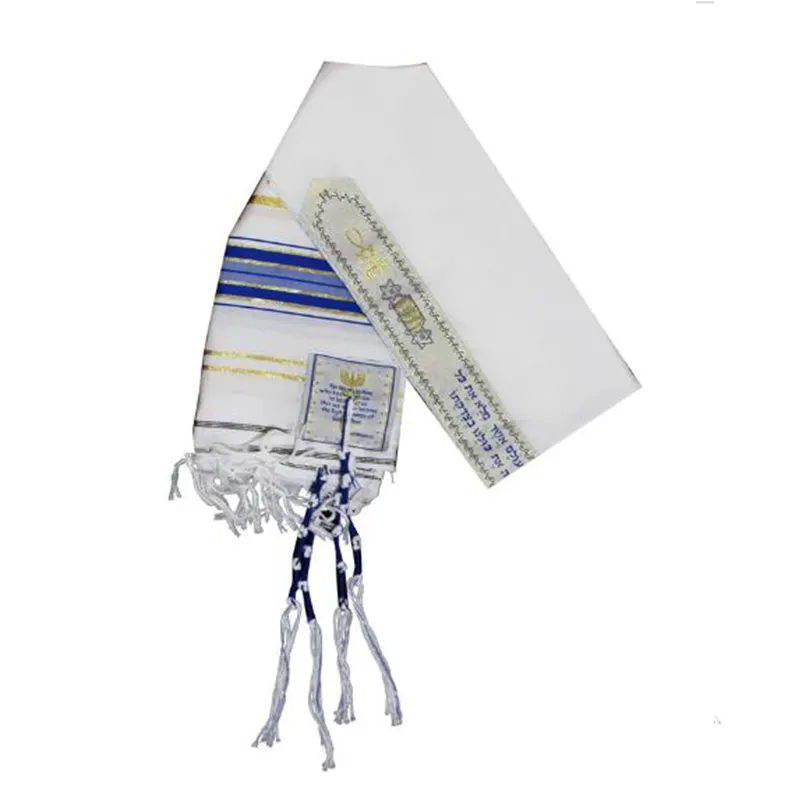 Judaica israel judaica talit preto poliéster, tamanho grande gadol oração tallit com bolsa 140x190cm