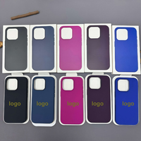 Coques de téléphone portable en silicone liquide LOGO pour iPhone 17 Pro Max 16 Pro Max 15 14, avec recharge sans fil et couvercle magnétique, livrées avec boîte de vente au détail