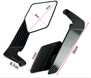 Зеркала заднего вида в стиле Blade Wing для мотоциклов Honda, Yamaha, Suzuki и Kawasaki (новый дизайн) - Product Image 2