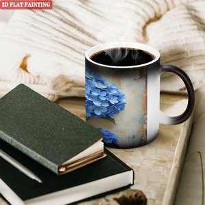 Frosted Black Ceramic Mug 11oz Heat Sensitive Magic Cup Outdoor Hiking Camping <b>Drinkware</b> - Product Image 3