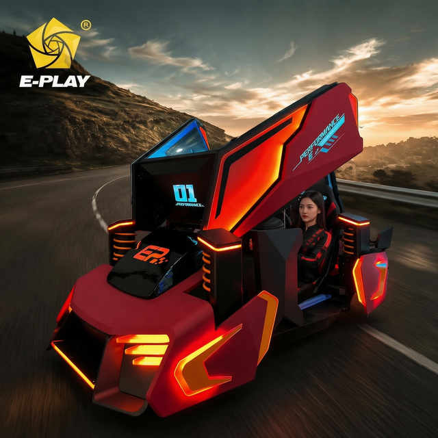 Eplay Factory 2026 New Model 6DOF 3 Screen Racing Car Driving Simulator Vr Racing Simulator Cockpit