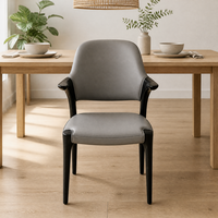 Chaise de salle à manger contemporaine en bois massif sans accoudoirs, écologique et imperméable pour salon et chambre